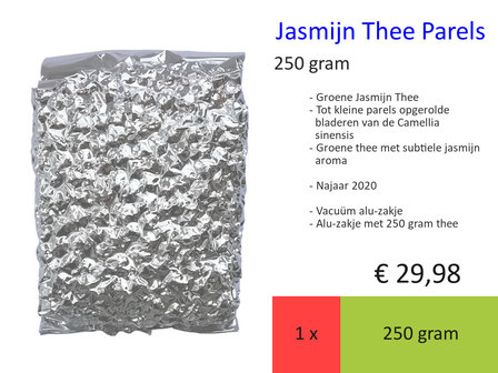 Jasmijn Thee Parels, 250 gr, 2020