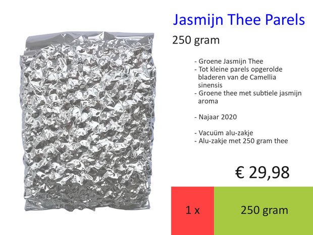 Jasmijn Thee Parels, 250 gr, 2020